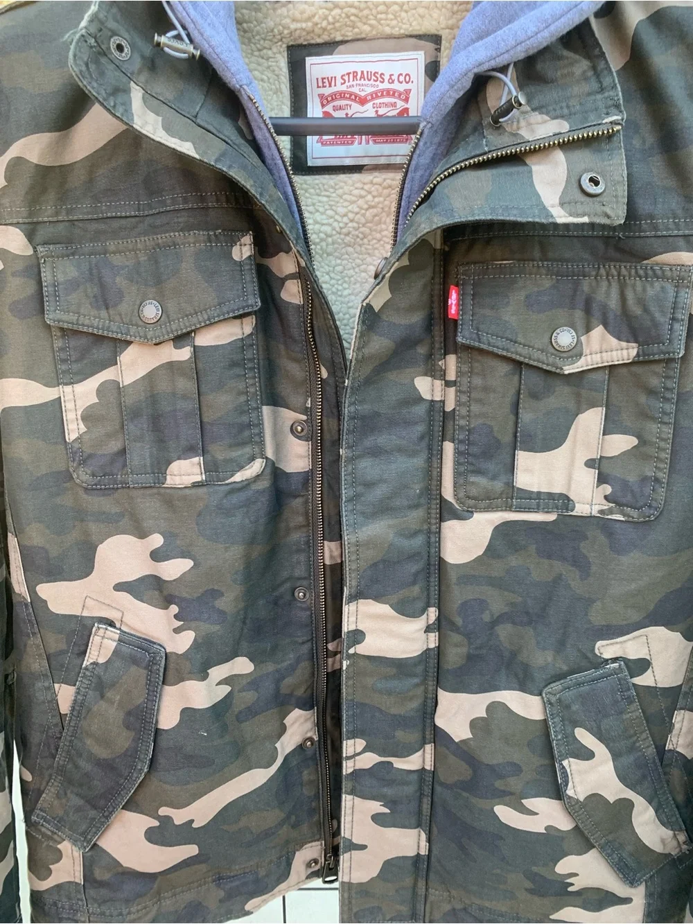 NWT Levi’s Camouflage Field Military Jacket - Olive Camo